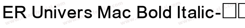 ER Univers Mac Bold Italic字体转换